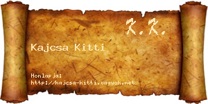 Kajcsa Kitti névjegykártya